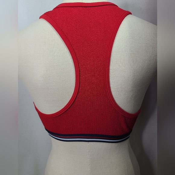Ardene red zip front swim top- Size Medium- New with tags - Picture 2 of 3